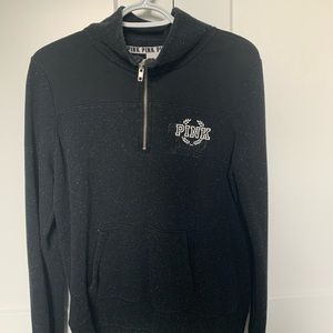 VICTORIA SECRET PINK QUARTER ZIP SWEATER